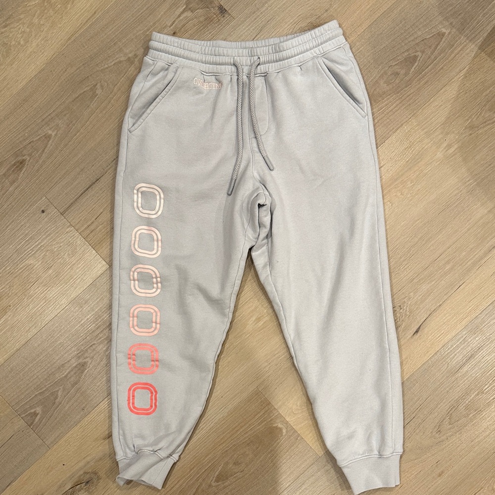 Overtime Gray Joggers with Pink Accents
